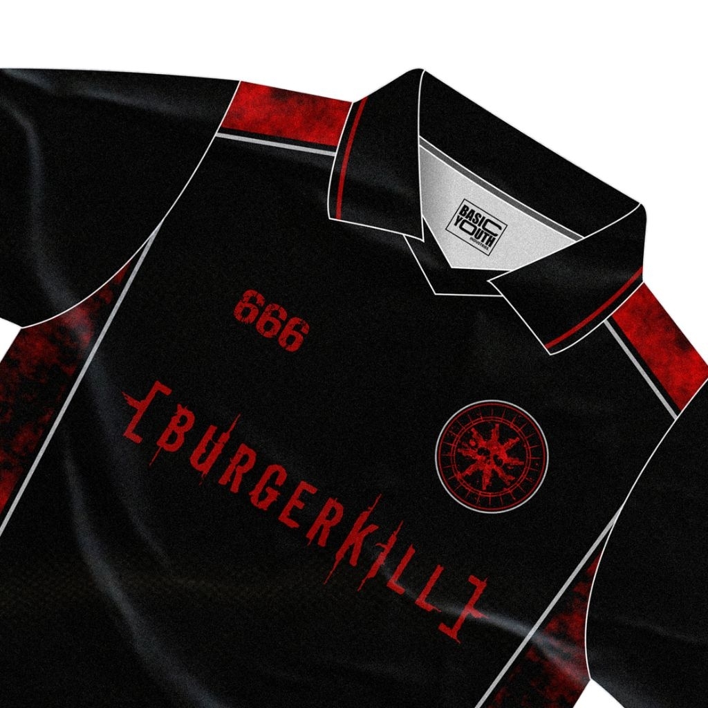 JERSEY BURGERKILL / JERSEY BAND / VINTAGE / RETRO / JERSEY BOLA / BEGUNDAL / BURGERKILL / Bootleg