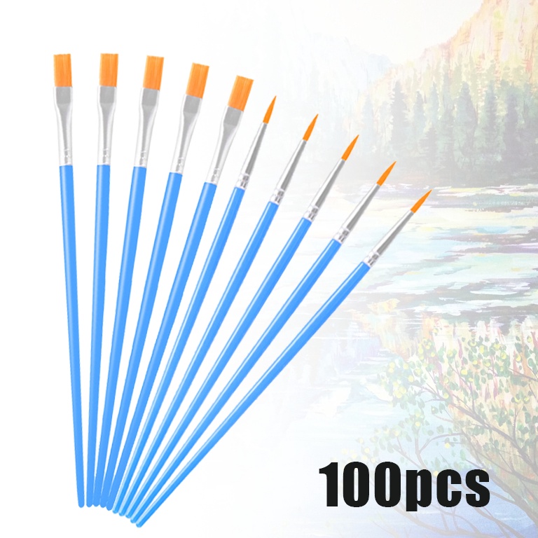 

KODE R53E 1 Pcs Kuas Lukis Flat Kuas Nylon Datar Kuas Lukis Ujung Pointed Dan Flat Kuas Cat Acrylic Kuas Artist Paint Brush
