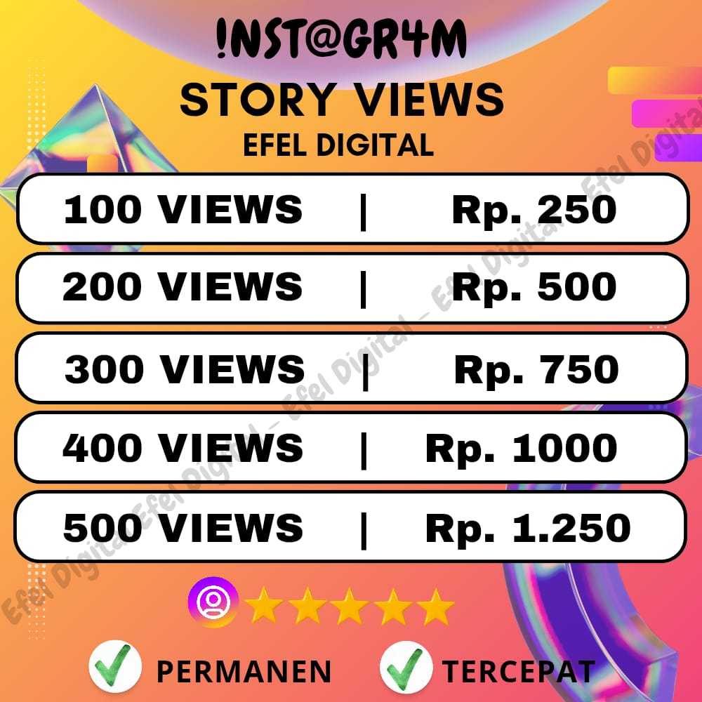 EFEL DIGITAL - View Story Instagram Proses Cepat Views All Story IG Viewers Bergaransi