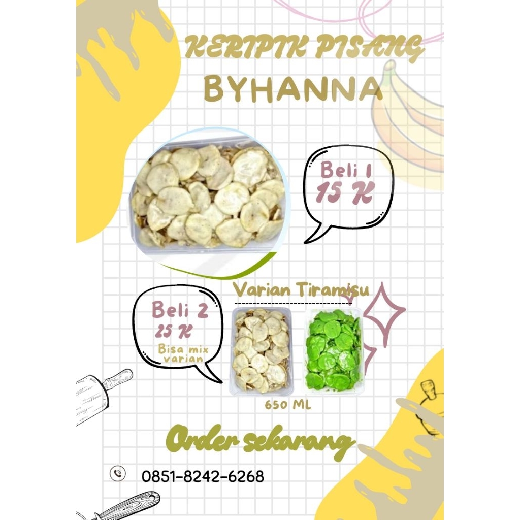 

keripik pisang varian Tiramisu