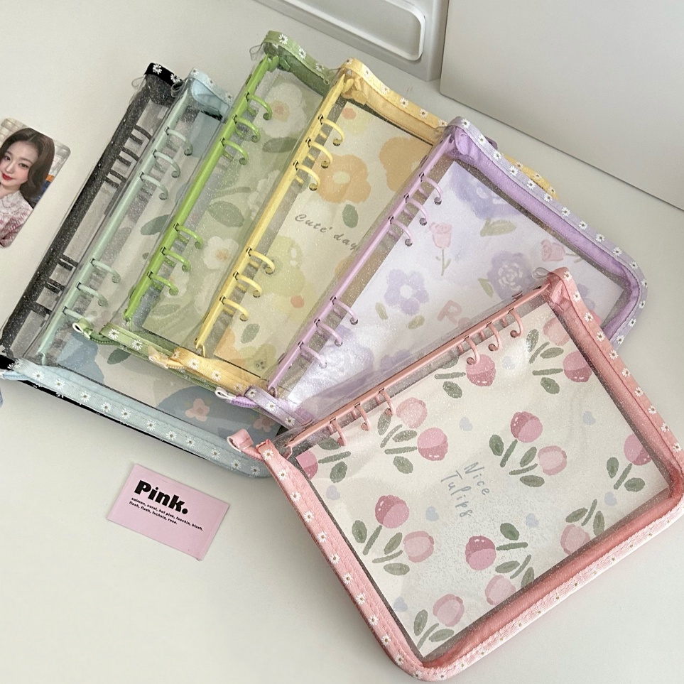 

KODE T85E Binder A5 Binder A6 Zipper Photocard Binder 6 Ring atau Binder Album Photocard