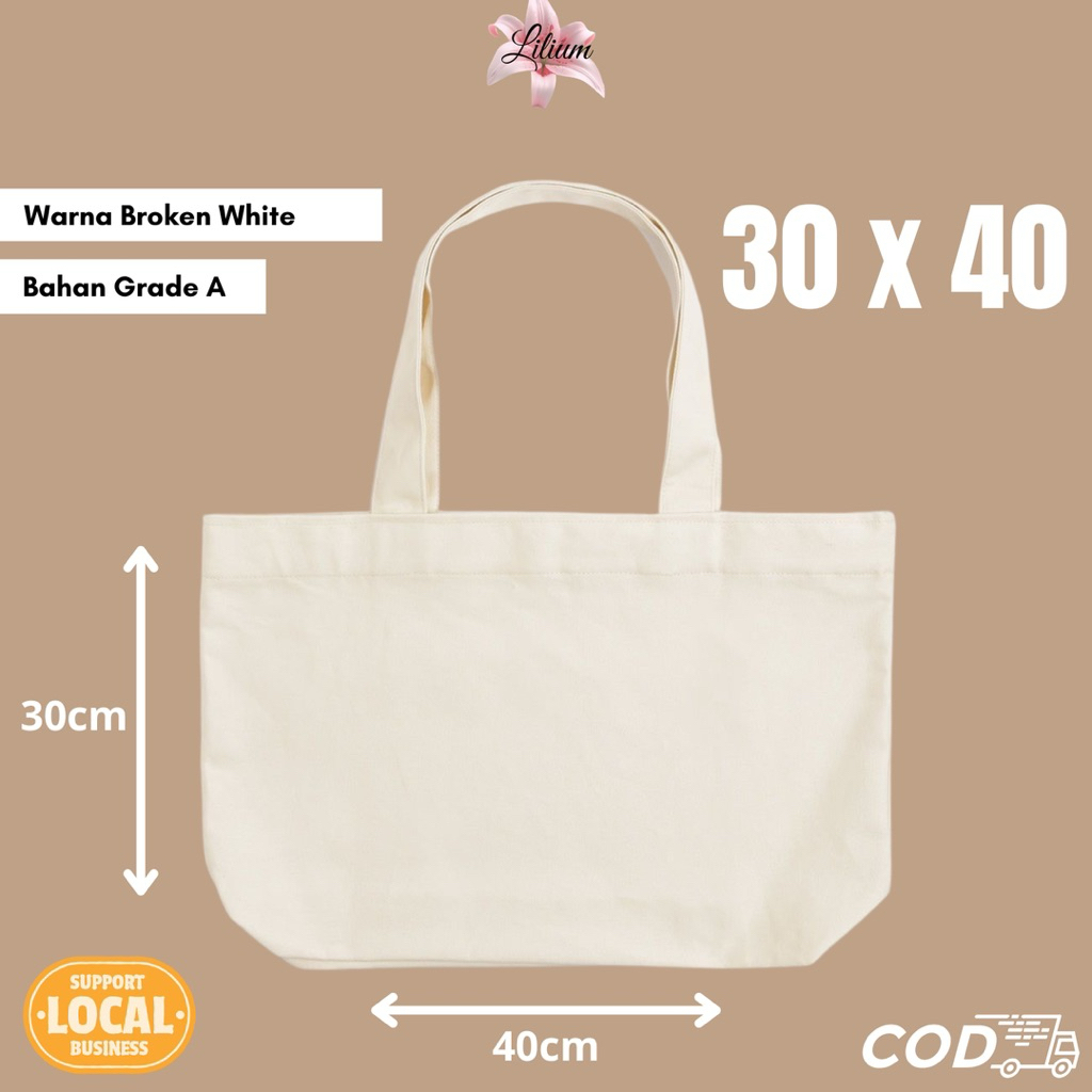 Totebag Blacu Landscape 30x 40| Totebag Blacu Polos | Tas Blacu Tote Bag Belanja Shopping Totebag Po