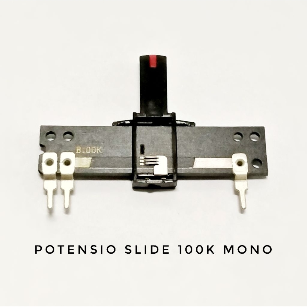 [10 Pcs] Potensio slide 3 pin mono 100K 4cm isi 10 Pcs