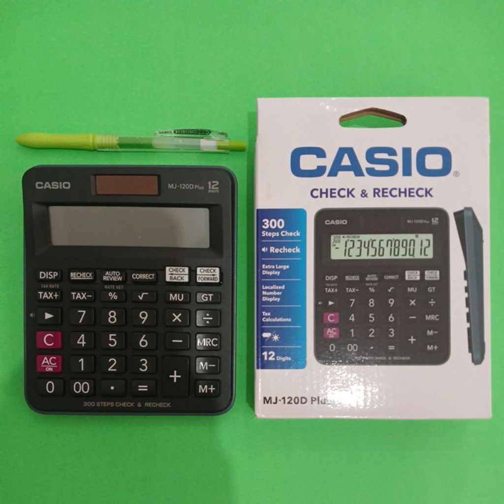 

Calculator Casio MJ-120D Plus (Free pulpen kokoro gell 1 pcs selama persediaan masih ada)