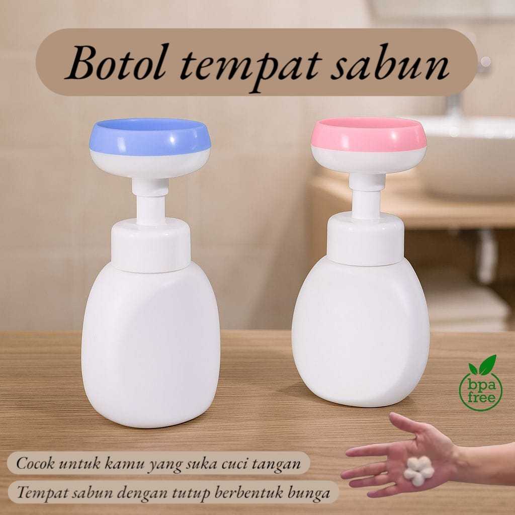 BOTOL TEMPAT SABUN BUSA BENTUK BUNGA / FLOWER STAMP HAND SOAP / BOTOL SABUN VIRAL