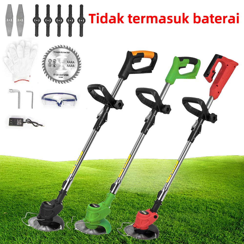 IXCE MESIN PEMOTONG RUMPUT LISTRIK PORTABEL PEMANGKAS RUMPUT TANPA KABEL TIDAK TERMASUK BATERAI
