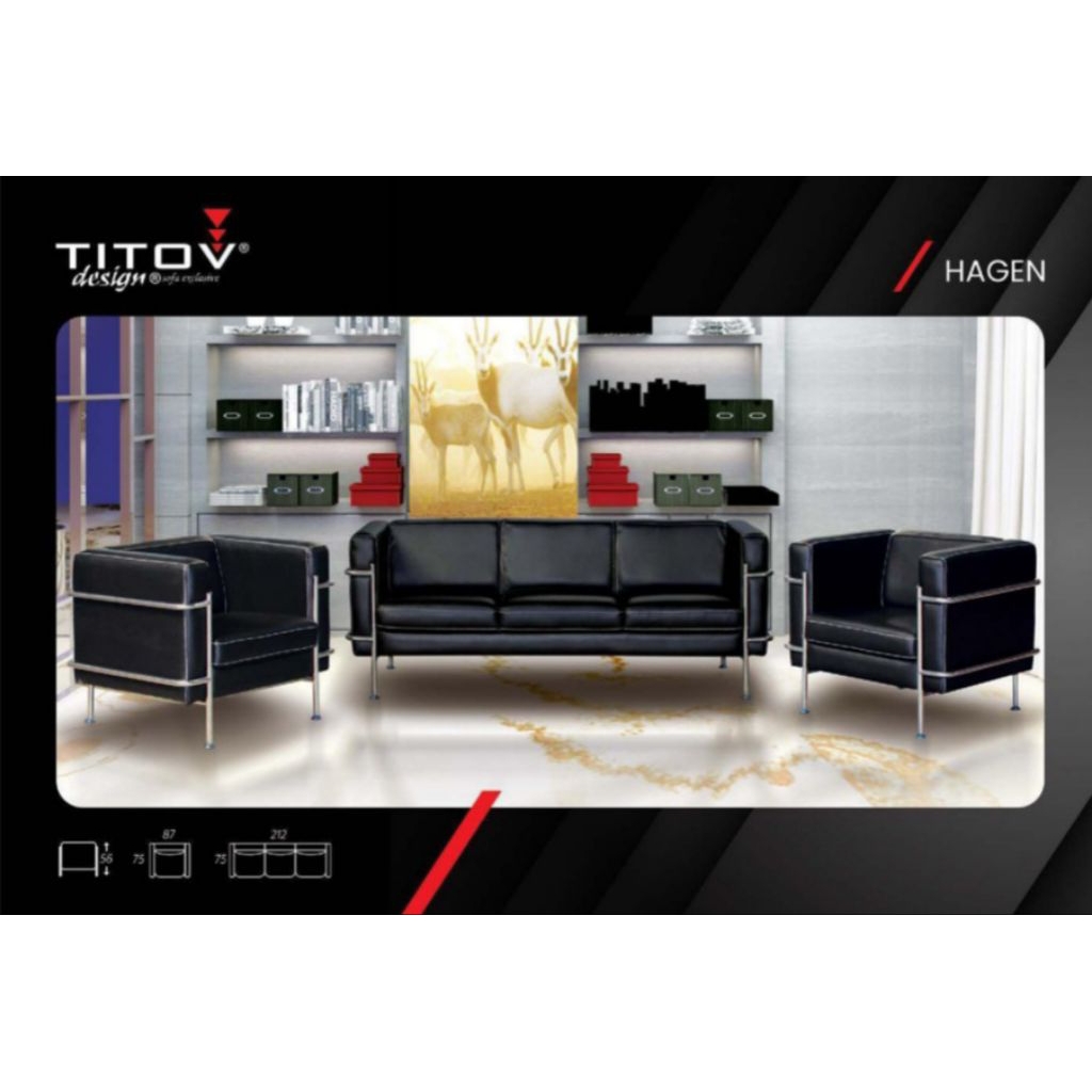 TITOV Sofa Hagen 311 - Sofa Tamu Minimalis - COD Medan