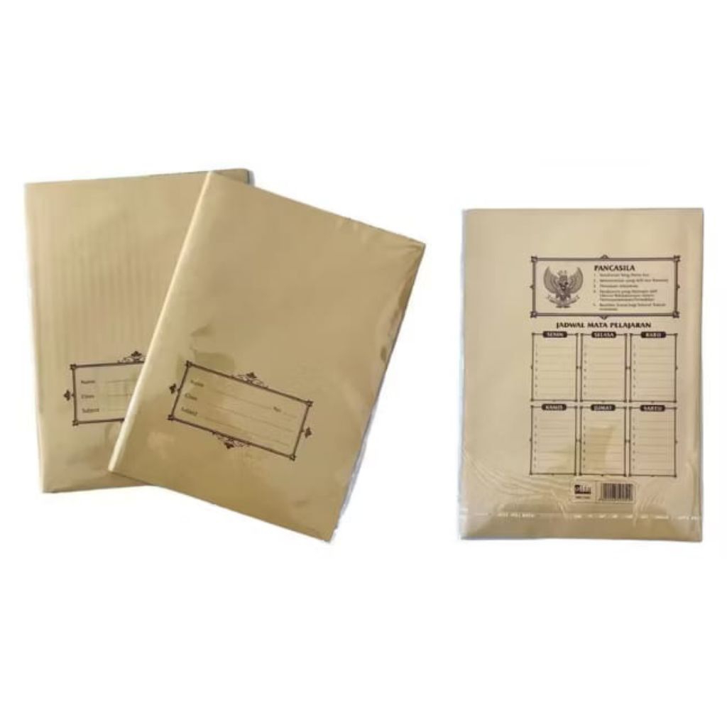 

(1 PAK) Sampul / Cover Buku Coklat KWARTO Isi 20 Pcs