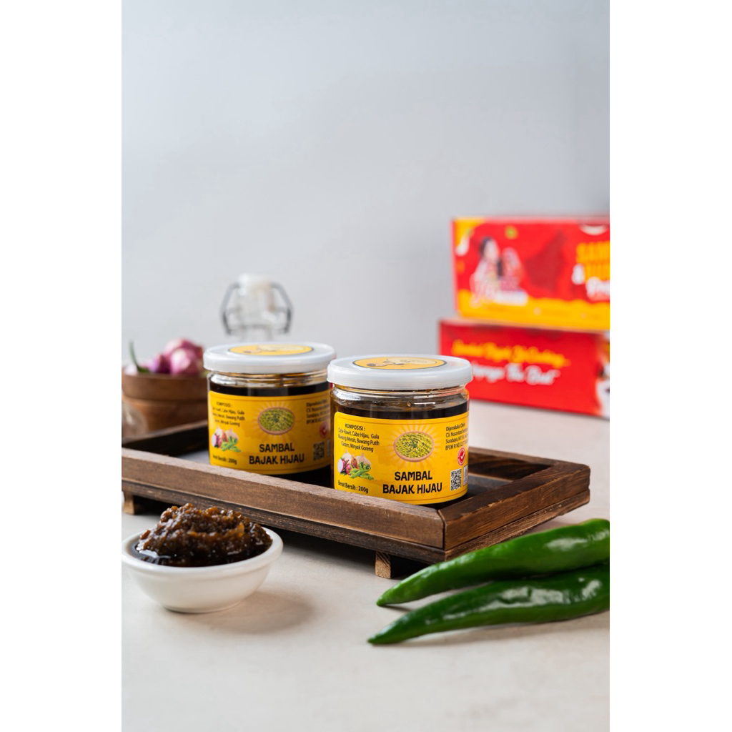 

Sambal bajak hijau Pedas berat 200gr gurin enak -BPOM- Sambal Instan - Sambal Praktis - Mantap Medok enak nampol - bikin nagih - Rasa enak- Sambal viral