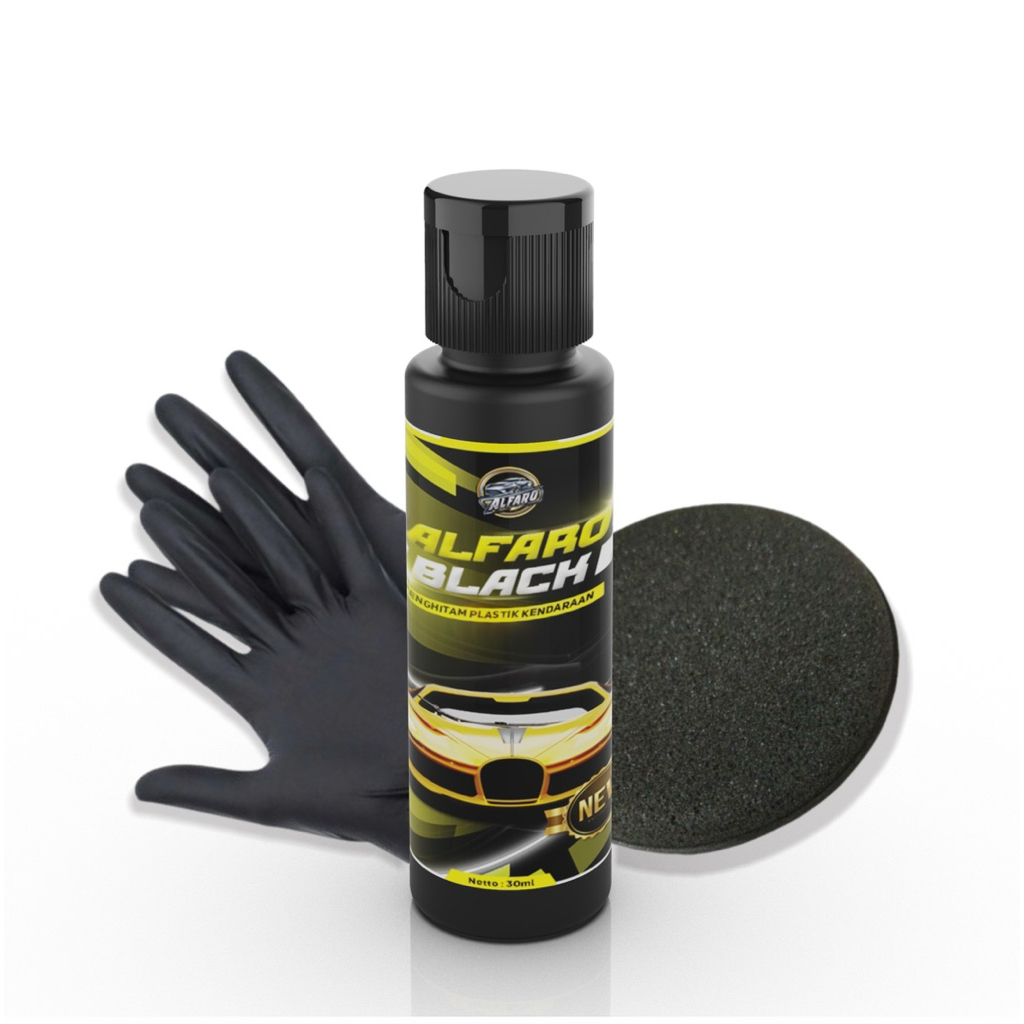 Alfaro The New Black 30ml Penghitam Body Permanen Trim & Plastik Restorer Dashboard/ Body motor Back