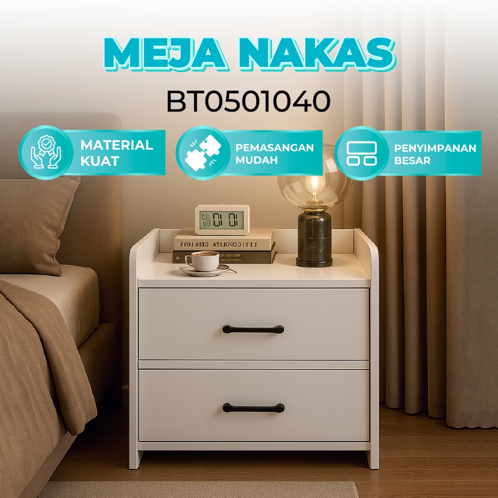 FurnitureWorldhome - Meja Kamar Aesthetic - Meja Nakas Minimalis - Nakas Meja Kamar Tidur