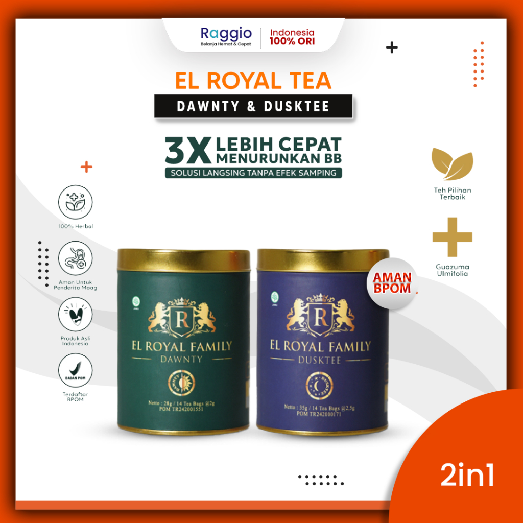 

Teh El Royal Pelangsing – Herbal Original | Teh Diet Aman BPOM