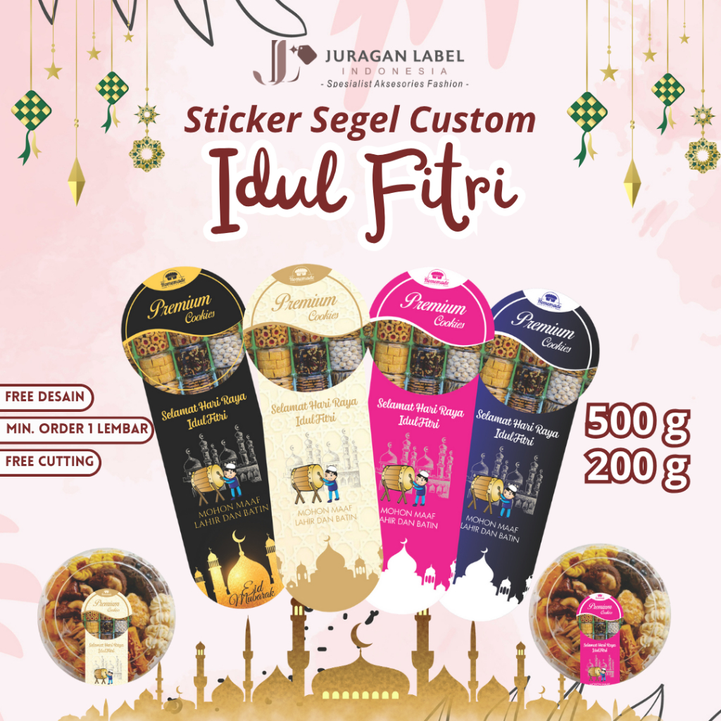 

stiker toples lebaran / stiker toples custome / pengerjaan cepat