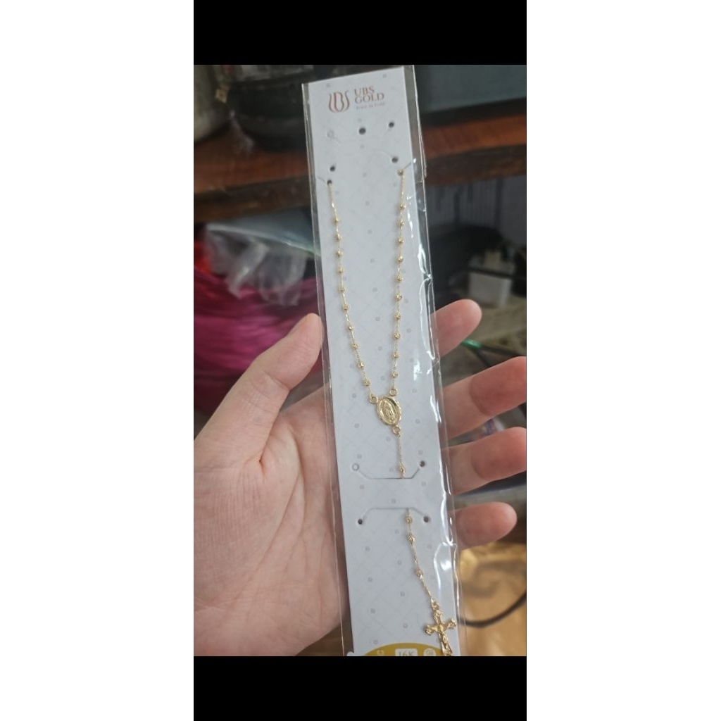 kalung koye salib permata putih emas asli 700 16k 70%