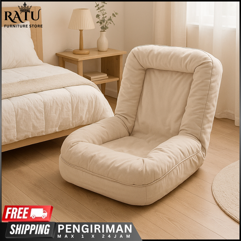 SFC-3 Sofa Lantai Lipat Aesthetic Sofa Lesehan Sandaran Minimalis Sofa Ruang Tamu Santai