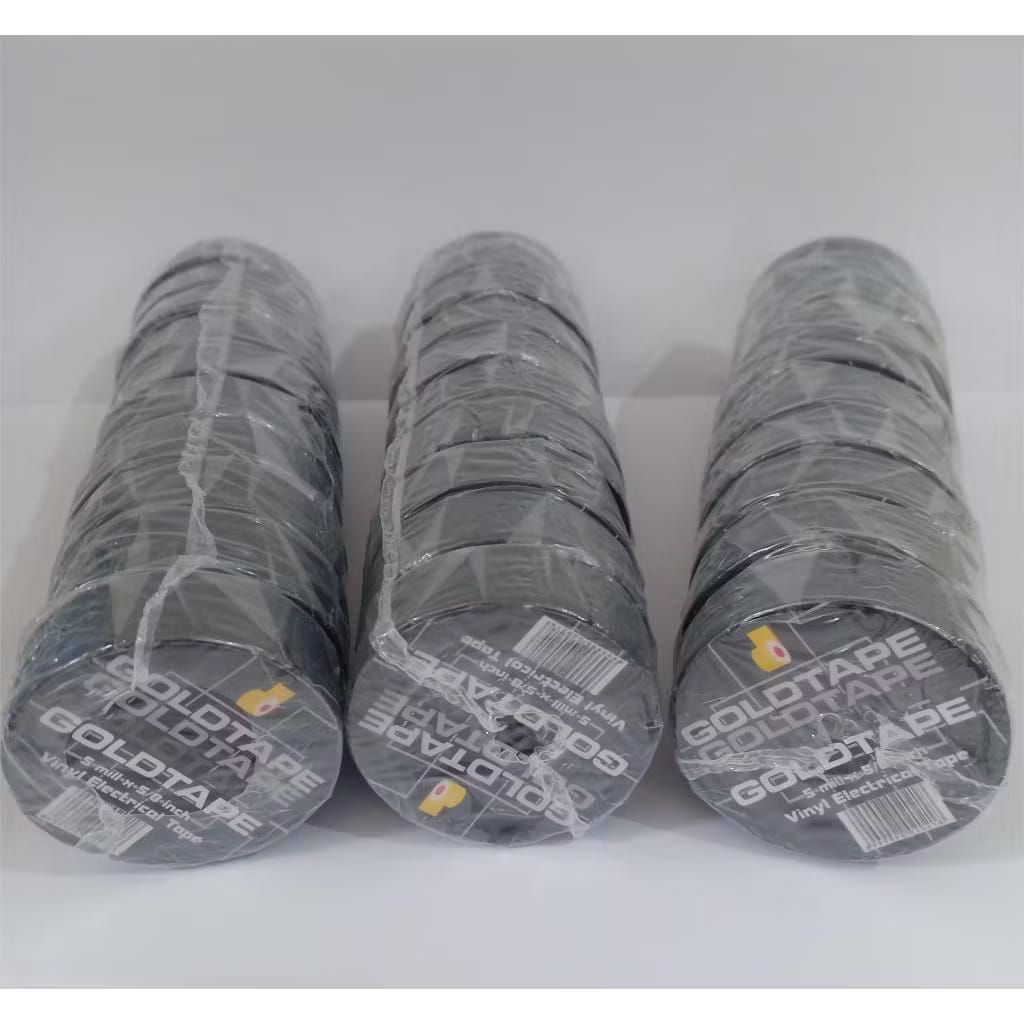 

(1 SLOP) Isolasi Hitam PVC Listrik GOLDTAPE 5/8 Inch Isi 10 Roll