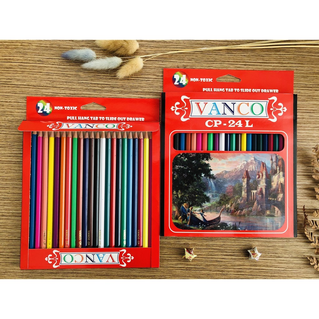 

[ 1 SET ] Pensil Warna Murah / Pensil Gambar / Color Pencil VANCO Panjang 24 warna