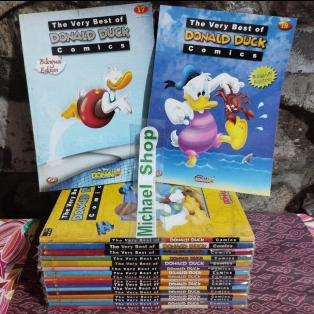 Buku Komik BerWarna Majalah The Very Best of Donald Duck Comics 1-18 Lengkap Bilingual Edition Donal