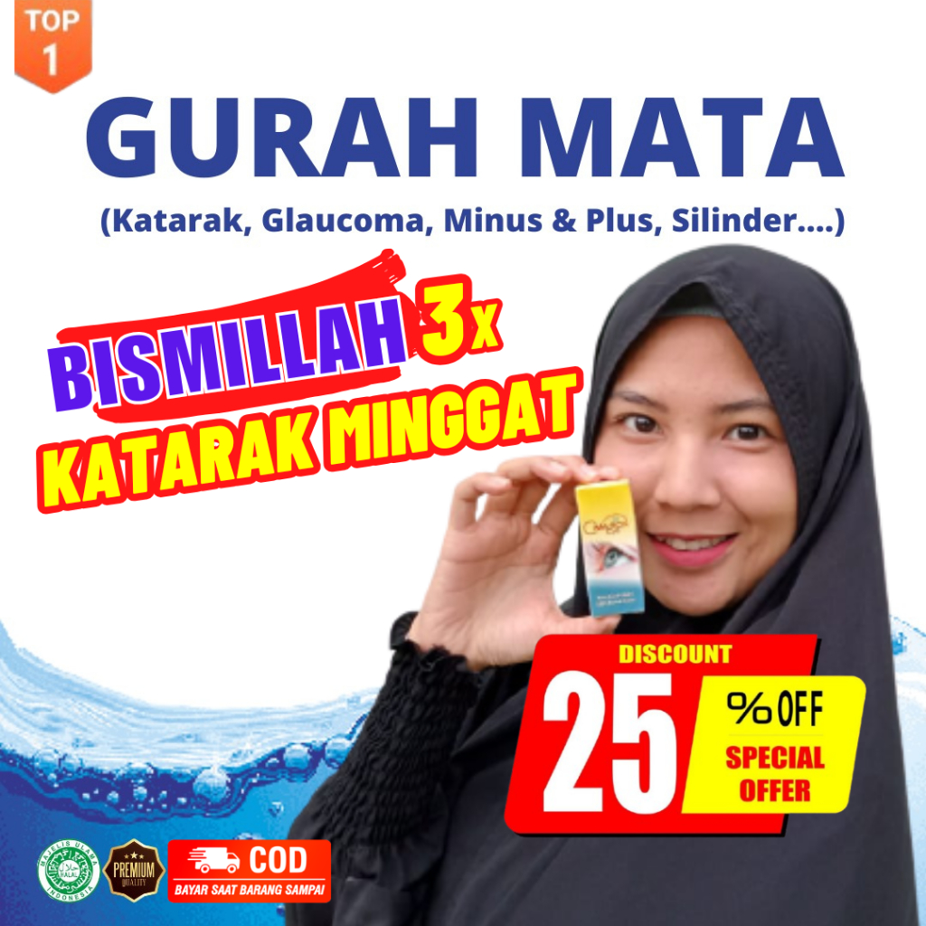 OBAT MATA KATARAK  / CAMERON EYE / GURAH MATA NO.1 / GLUKOMA MATA MINUS PLUS SILINDER TERLARIS