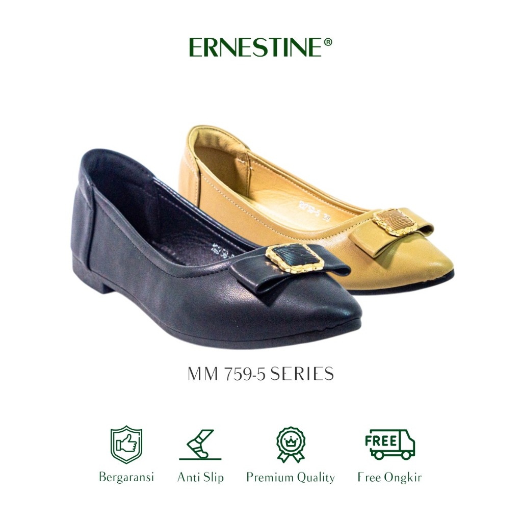 [BUY 1 GET 1 FREE] Flatshoes Wanita Casual Type MM 759-5 Ernestine Collection