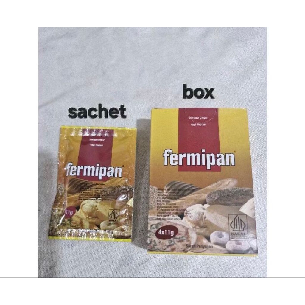 

Ragi Kering / Fermipan sachet 11gr (1 box isi 4x11gr)