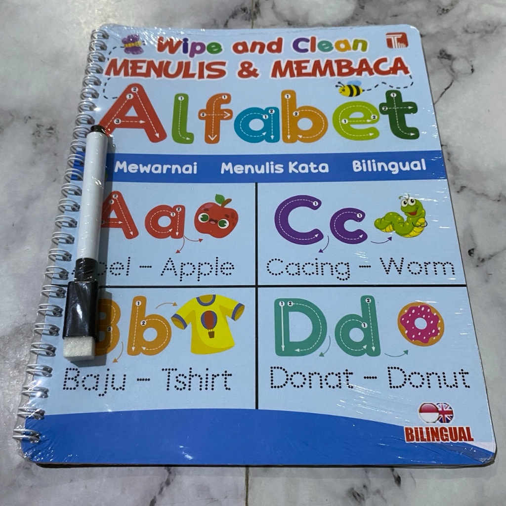 Belajar huruf alfabet abc TRACING numbers activity book preschool buku aktivitas anak bahasa inggris