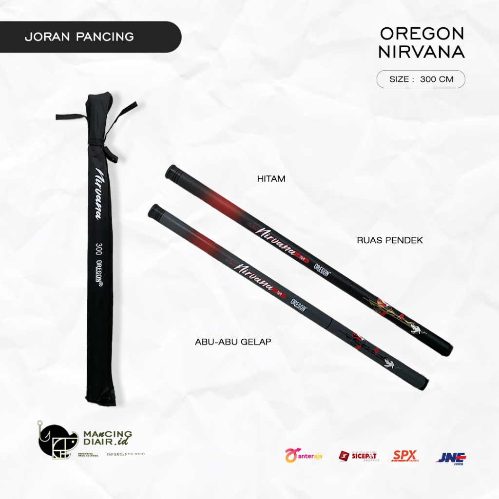 Joran Tegek Fiber Oregon Nirvana - Action Lentur || 300CM