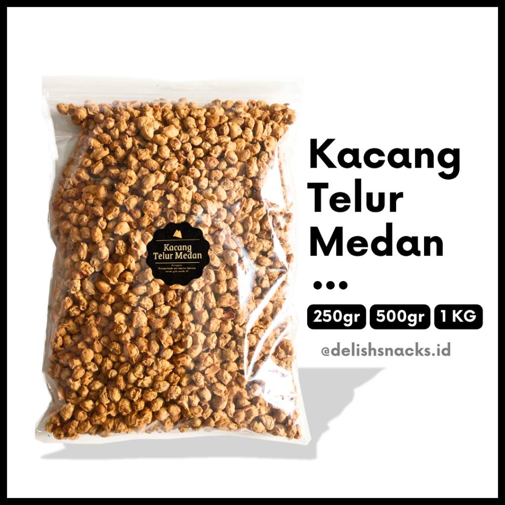 

[DELISH SNACKS] Kacang Telur Medan (Grosir) 250gr 500gr 1 KG / Snack Cemilan Grosiran Kiloan Camilan