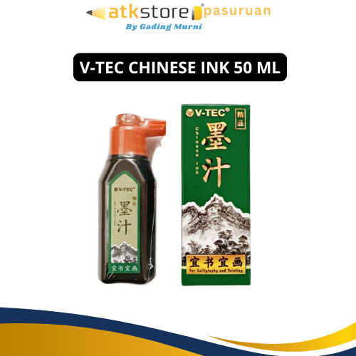 

V-Tec Tinta China Isi 50 ml / Chinese Ink / Tinta Kaligrafi / Tinta Cina