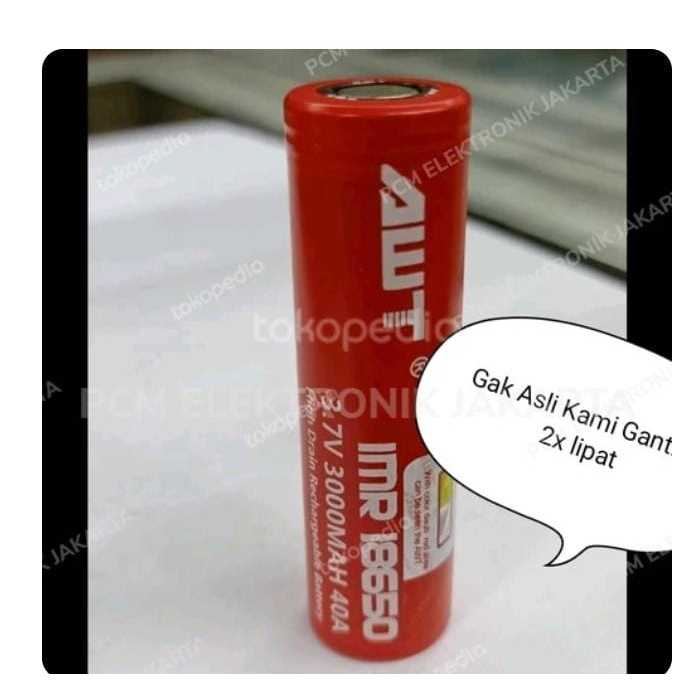 RF5689 battery baterai batere awt 18650 3000mah 40a original by PCM LTC GLODOK