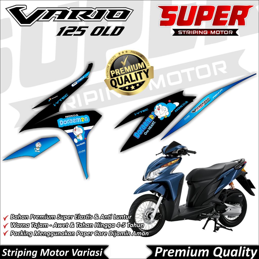 Stiker Vario 125 Old Anti Luntur keren Striping Vario 125 Old Striping Honda Vario 125 OLD Doraemon