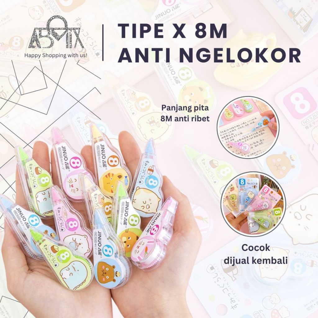 

Tip-x Roll Mini / Correction Tape Tipe-x Mini Karakter Lucu