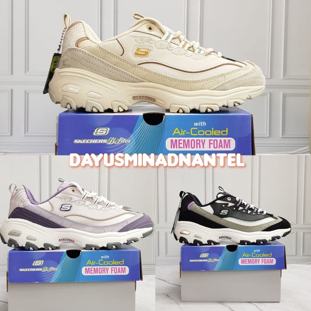 Sepatu Wanita Skechers D'lites / Skechers Dlites 1.0 / Skechers Wanita D'lites 1.0
