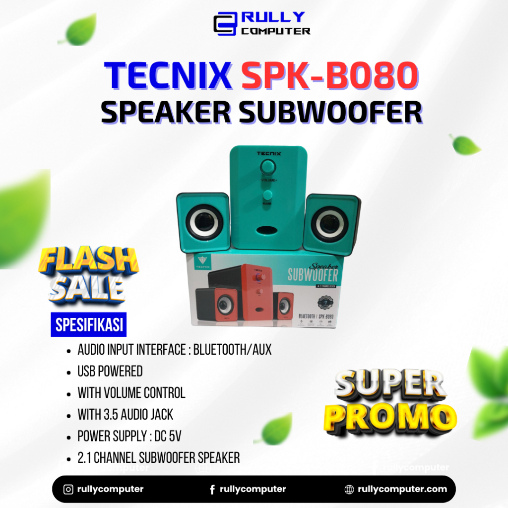 SPEAKER SUBWOOFER BLUETHOOTH SPK-B080
