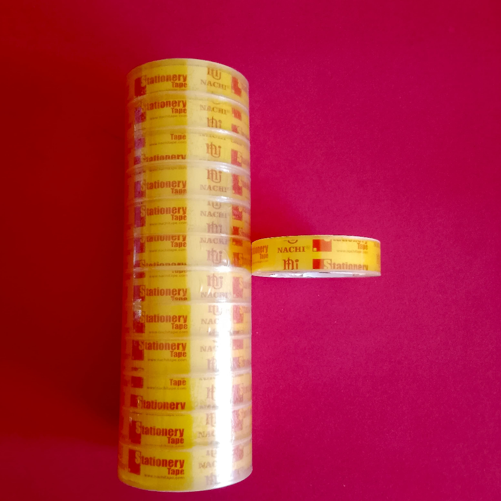 

Stationery Tape NACHI 12mm x 25 yard / Isolasi Kecil NACHI 12 x 25