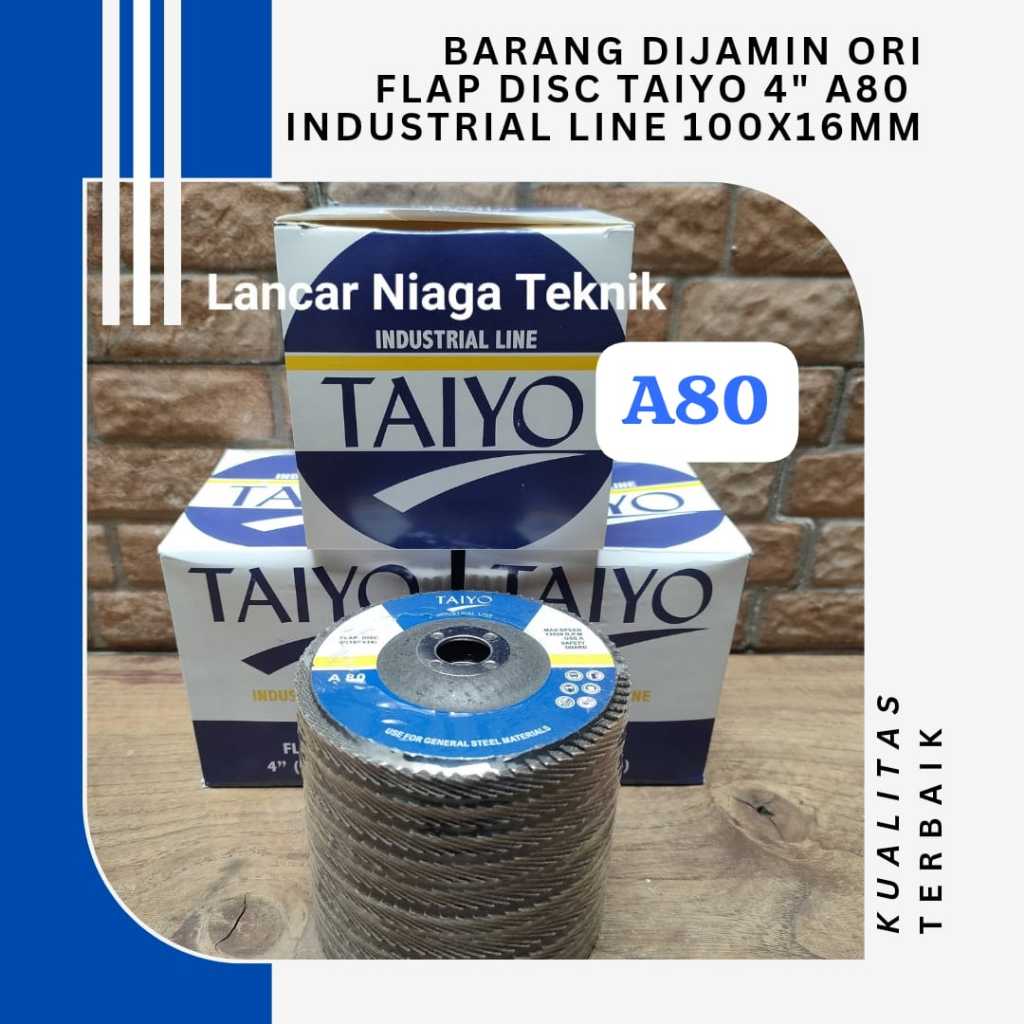 FLAP DISC AMPLAS SUSUN TAIYO 4 INCH GRIT A80