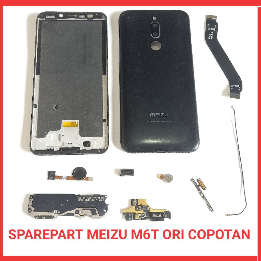 Sparepart Meizu M6T Original Copotan Second  buzzer Loudspeaker  vibrate  fleksibel UI board  kabel 