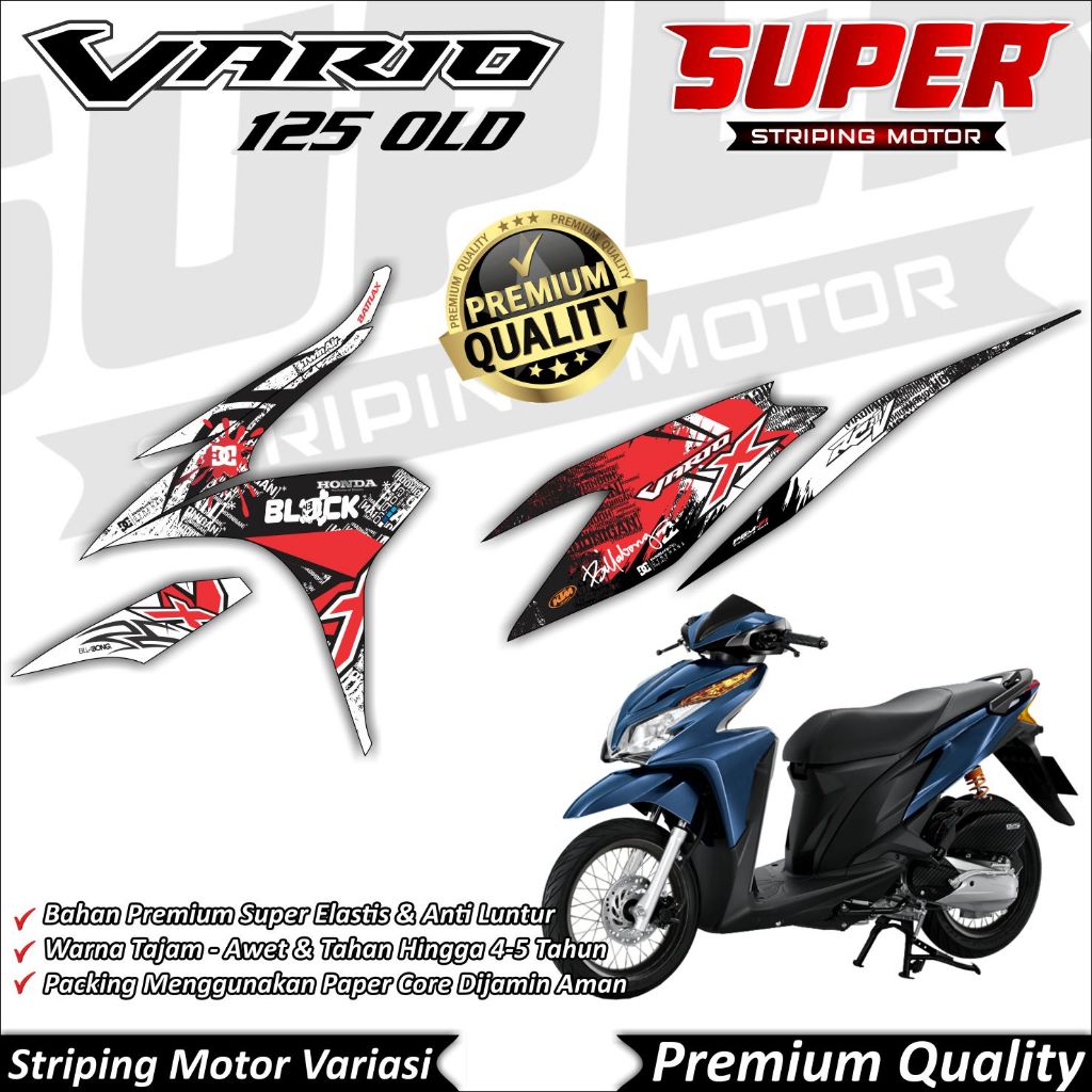 Stiker Vario 125 Old Anti Luntur keren Striping Vario 125 Old Striping Honda Vario 125 OLD Kendblock
