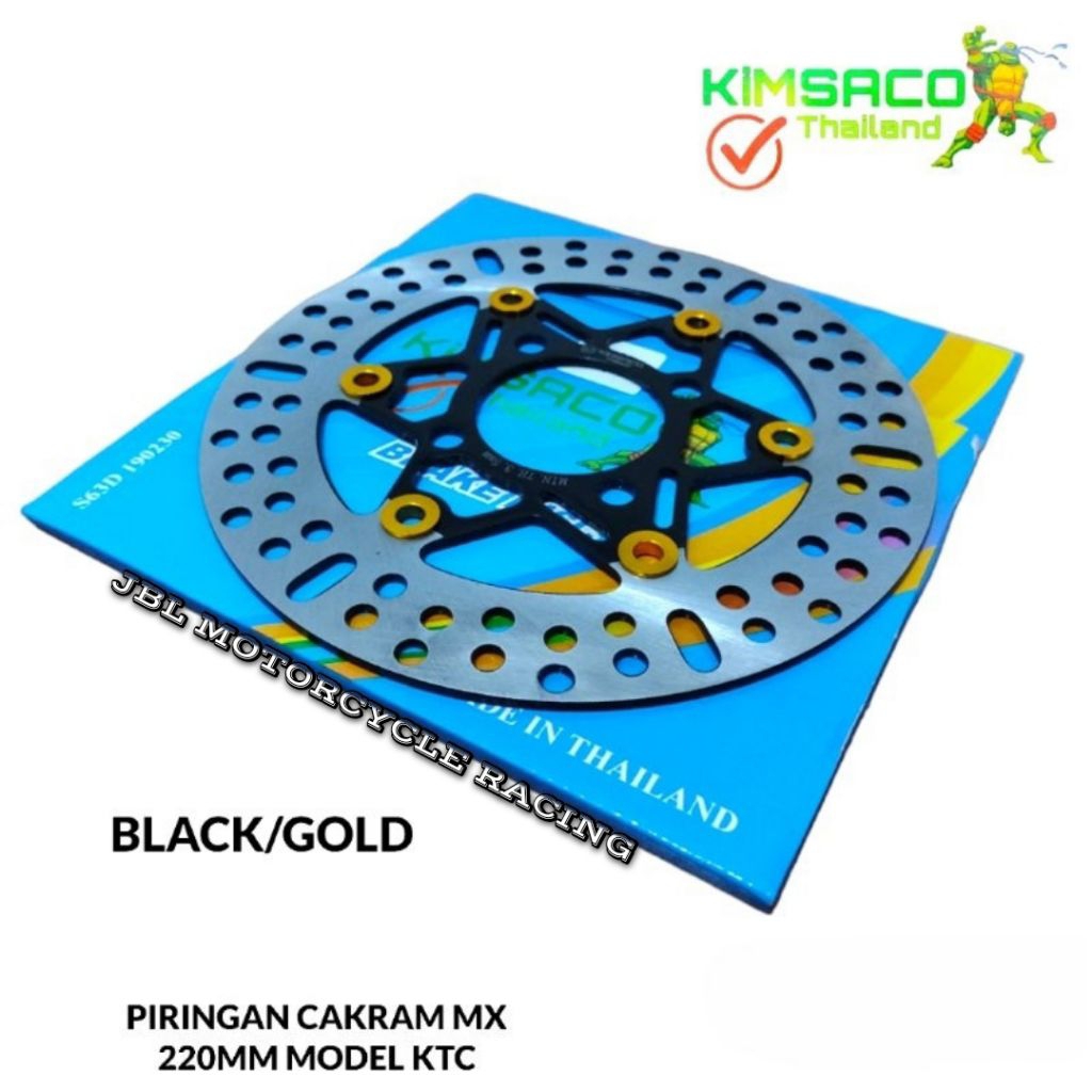 Piringan Cakram Kimsaco MX 220mm Model Ktc Bulat Baut 4 Lubang BEBEK YAMAHA JUP Z, JUP MX, VEGA, FIZ