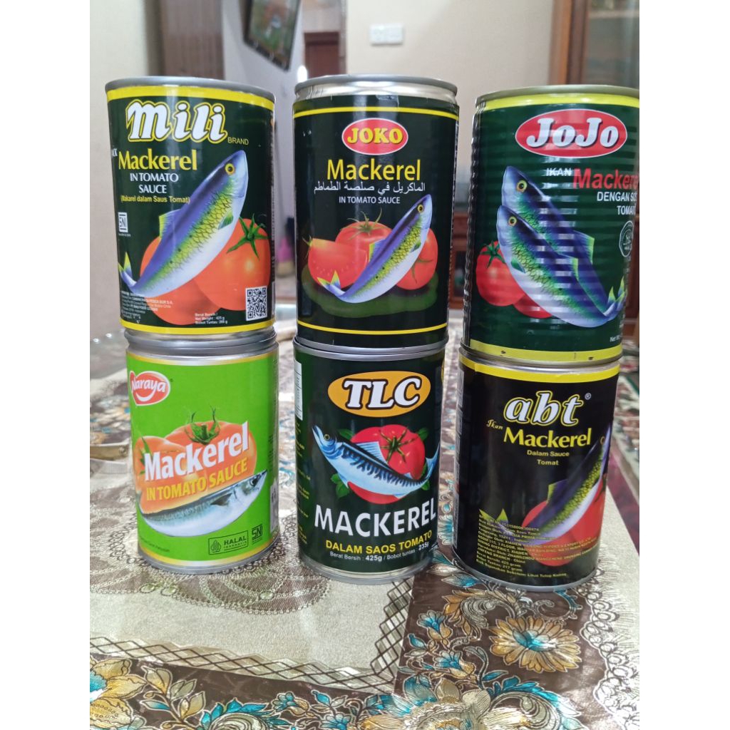 

Sarden Mili Original Tutup Putih dan Ikan kaleng berbagai merek original rasa enak berat 425gr