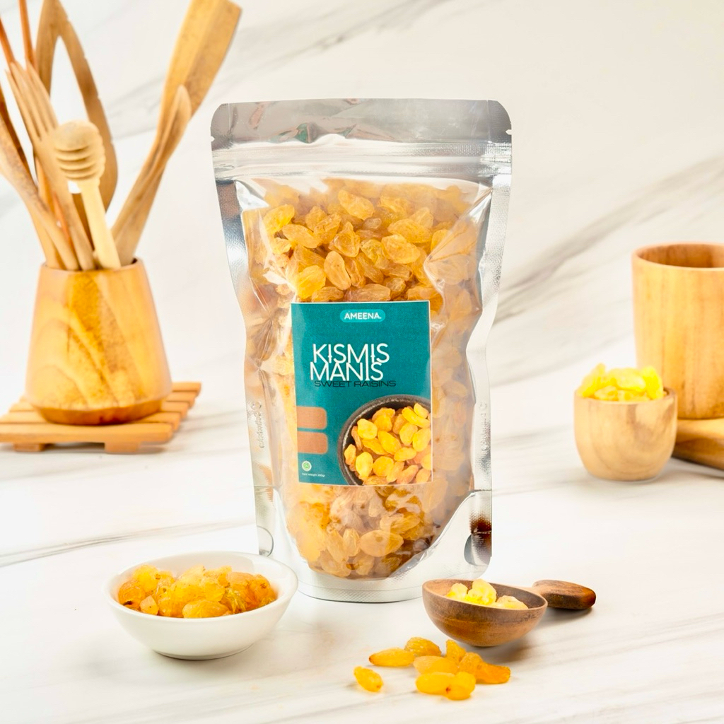 

Kismis Manis 200gr Ameena Premium Quality | Golden Raisin Natural Super Food