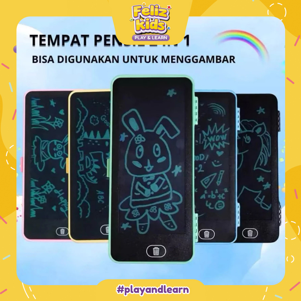 

[FELIZKIDS] [FK421] Kotak Pensil Case Besar Lcd Writing Drawing Box Case Ukuran Besar Pencil Drawing Pad Edukasi 2in1