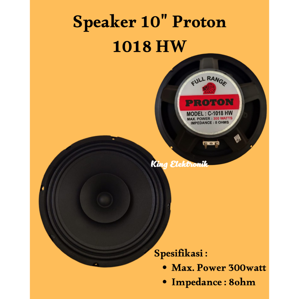 Speaker 10 Inch Proton 1018HW Full Range