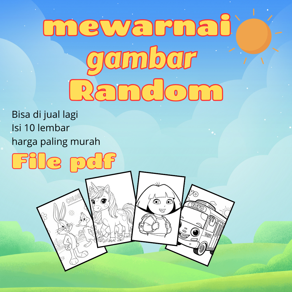 

Buku Mewarnai (PDF) untuk Anak Usia 3-10 Tahun - Tidak Ada Pengiriman Fisik & Siap Jual Kembali!