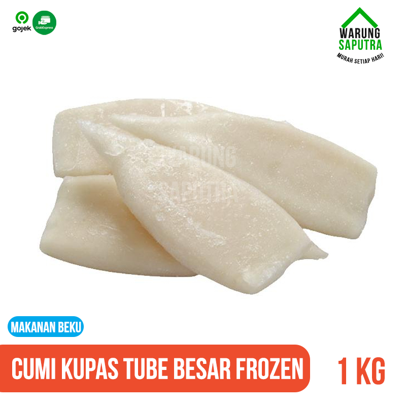 

Cumi Tube Kupas Bersih Besar Frozen 1 kg