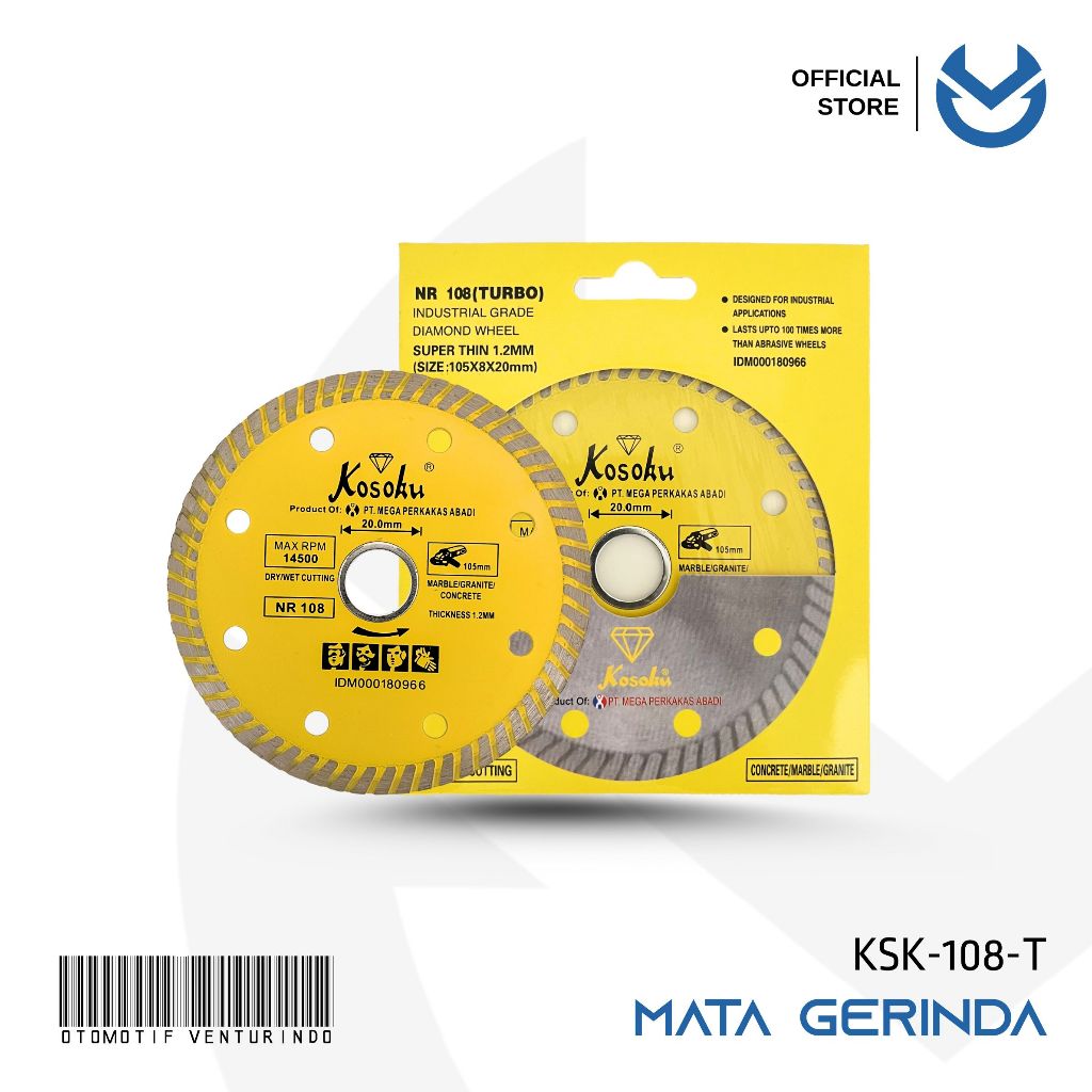 OV Mata Gerinda Keramik, Geranite / Mata Gerinda Potong Turbo / Gerinda Potong Keramik KOSOKU