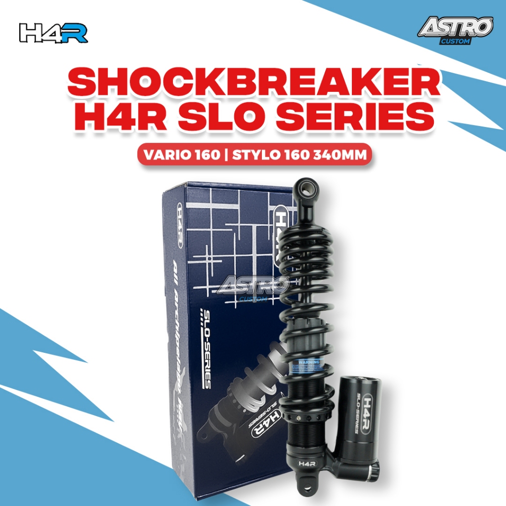 Shockbreaker H4R Vario 160 Stylo 160 Slo-Series Single Shock Tabung Bawah Belakang 340mm CVT Astro