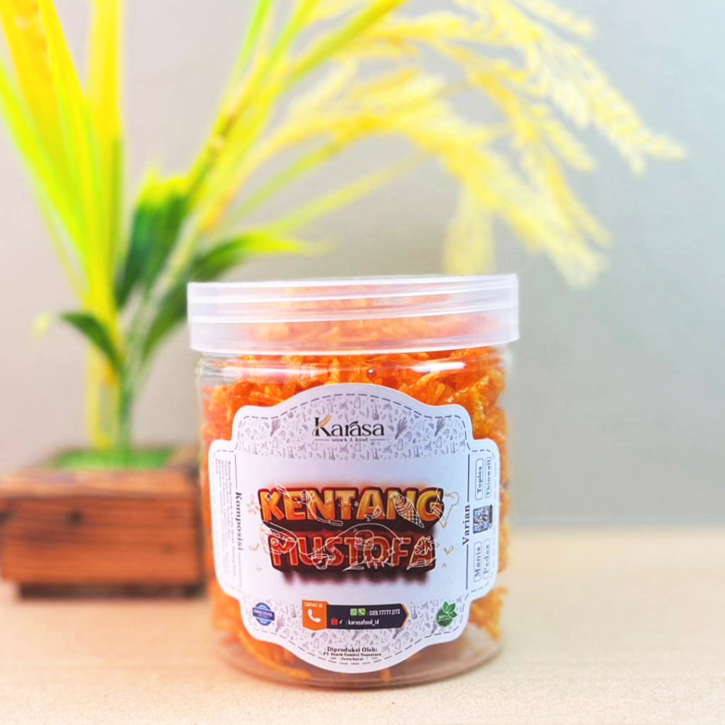 

Karasa Food | [Kentang Mustofa] Manis/Pedas Renyah Gurih Kriuk Tahan Lama Ori Homemade Toples 600ml
