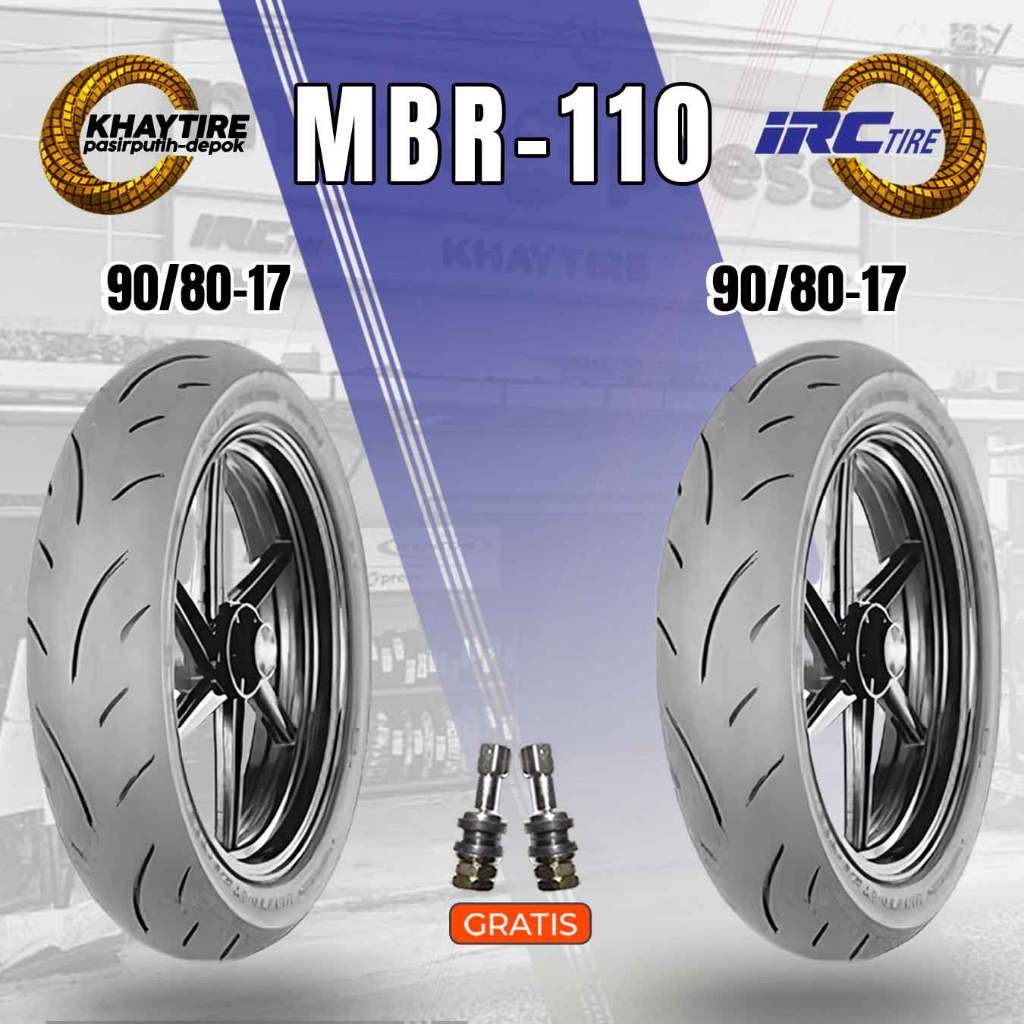 Sepasang Ban Motor SUPRA GTR / YAMAHA MX KING 150 IRC MBR-110 Ring 17 Tubeless