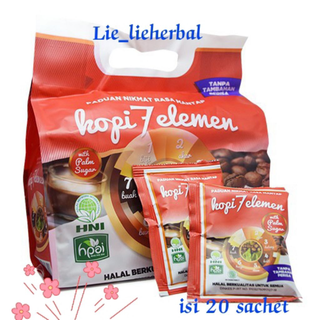 

Kopi herbal 7 elemen 20sachet
